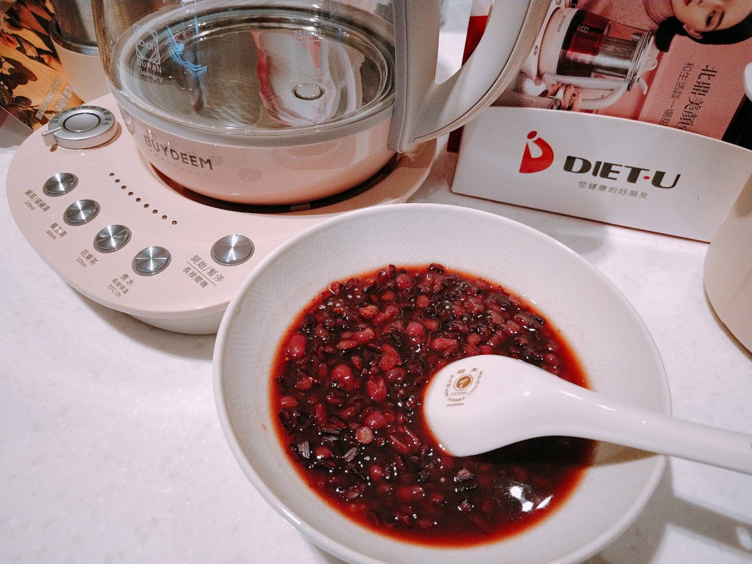 Vitamix_調理機_百貨_分享會_料理_課_大侑_北鼎_粉漾美顏壺_烹煮壺_養生壺_one用壺_西瓜_夏日_夏季_芒果_冰淇淋_玫瑰洛神花茶_白玉西瓜露_椰漿紫米粥_芝麻