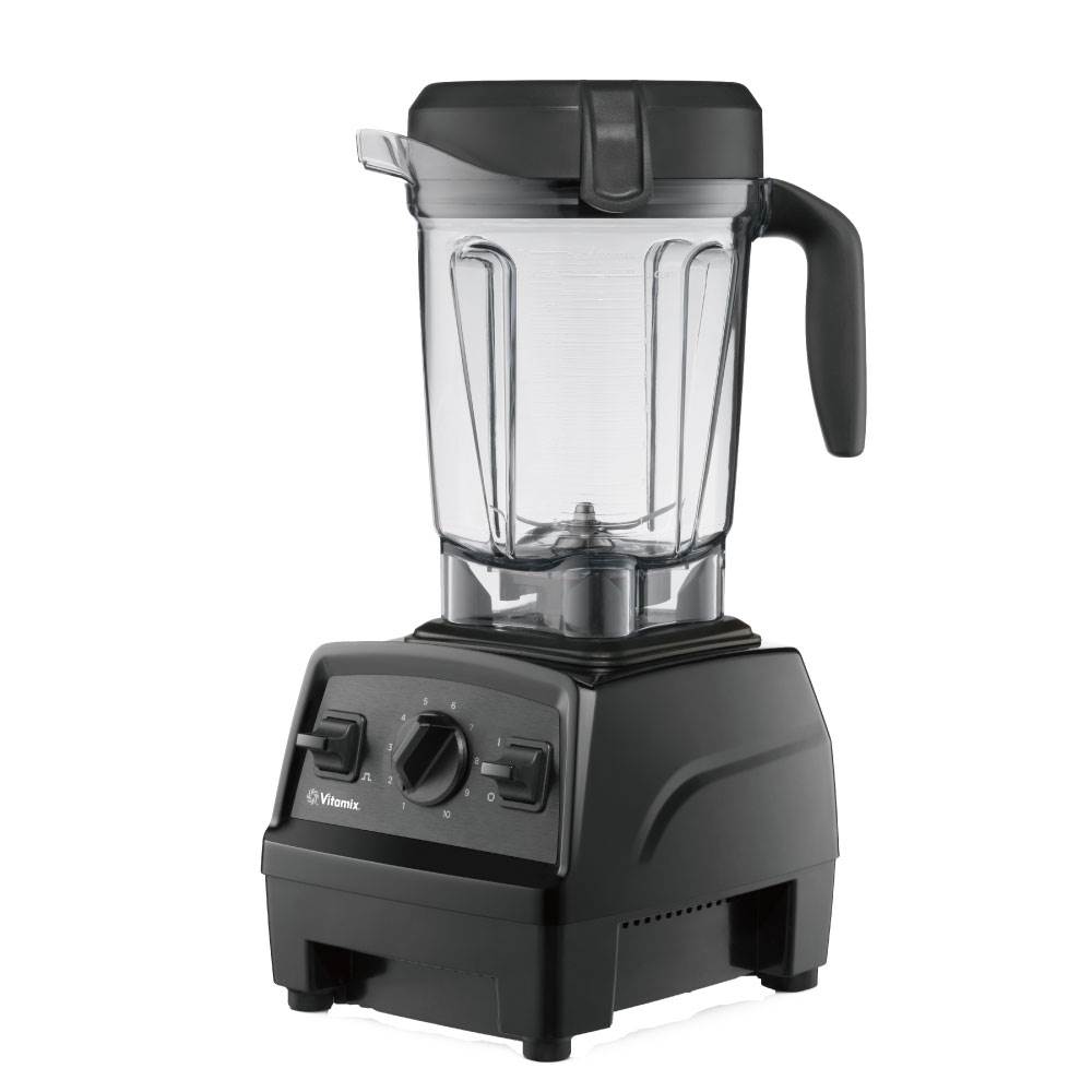 Vitamix調理機-E320-黑色-左側面-2公分容杯