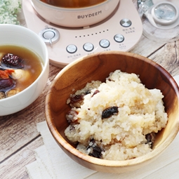 一壺兩味-補冬燒酒雞-甜糯米飯-北鼎美顏壺