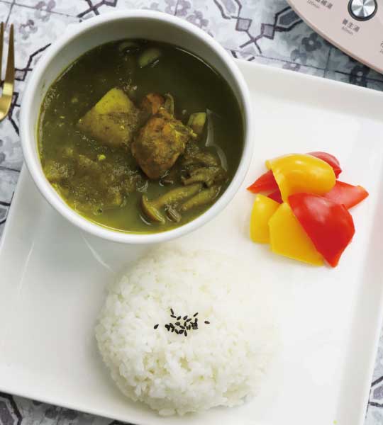 大侑料理食譜-Vitamix-S30-北鼎粉漾美顏壺-印度菠菜雞肉咖哩飯-提升免疫力-武漢肺炎-新型冠狀病毒