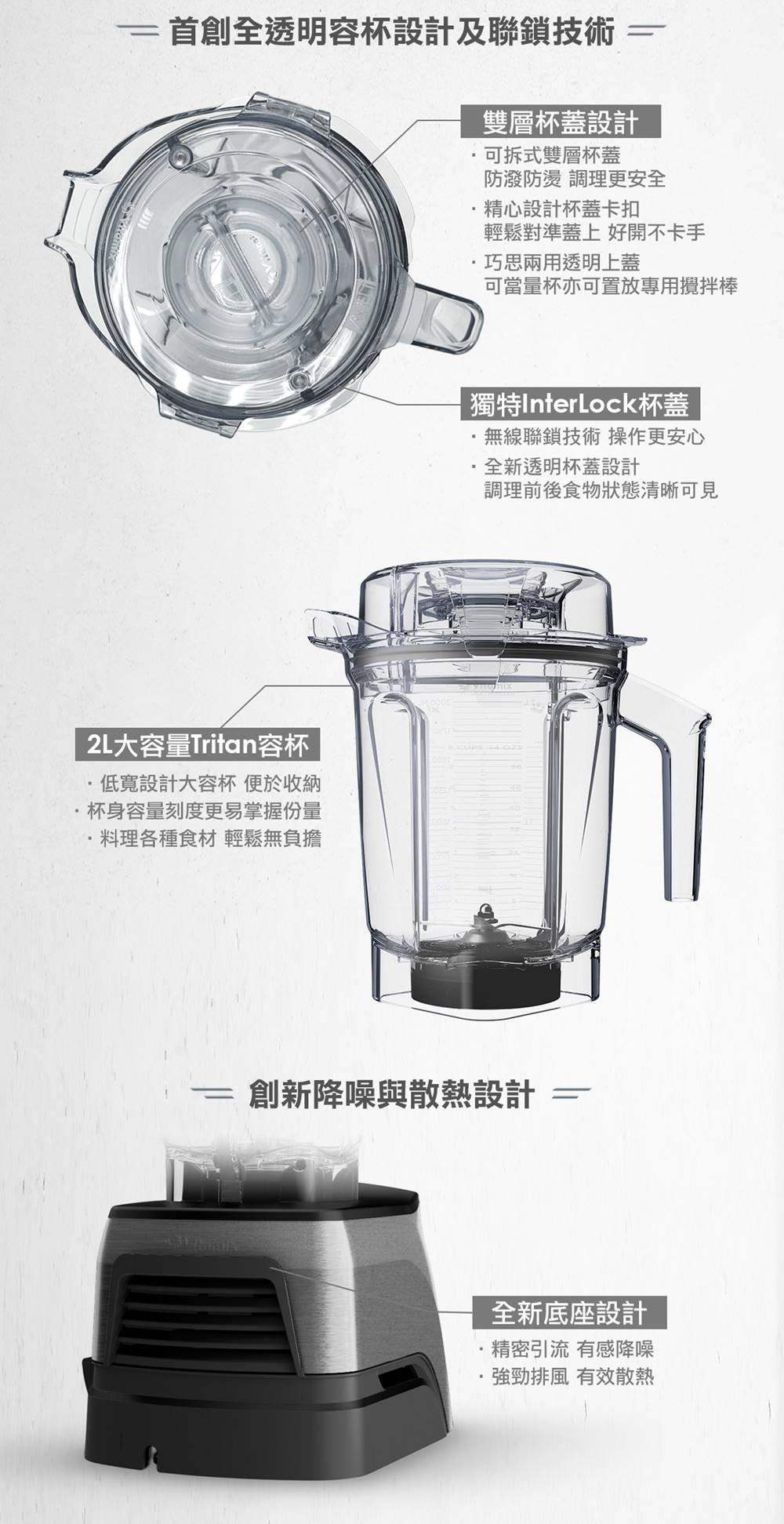 vitamix-ascent領航者調理機-a2500i-容杯及基座設計