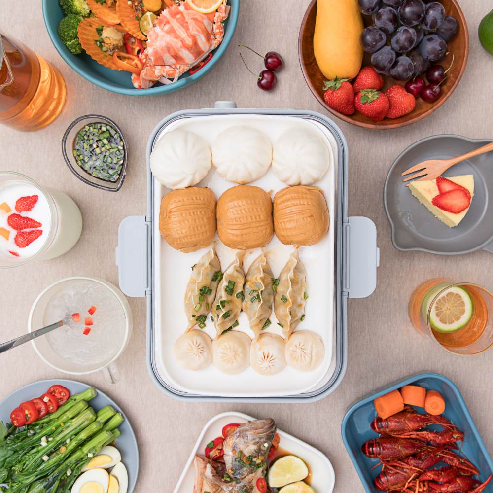 BUYDEEM北鼎方型瓷盤_多功能蒸燉鍋配件