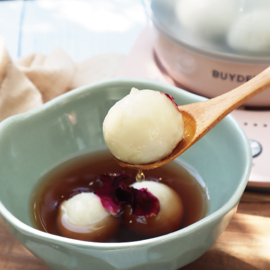 芝麻元宵(湯圓)玫瑰黑薑茶-Vitamix_BUYDEEM_Vitaway-美顏茶-芝麻粒-Vitacodes-好水