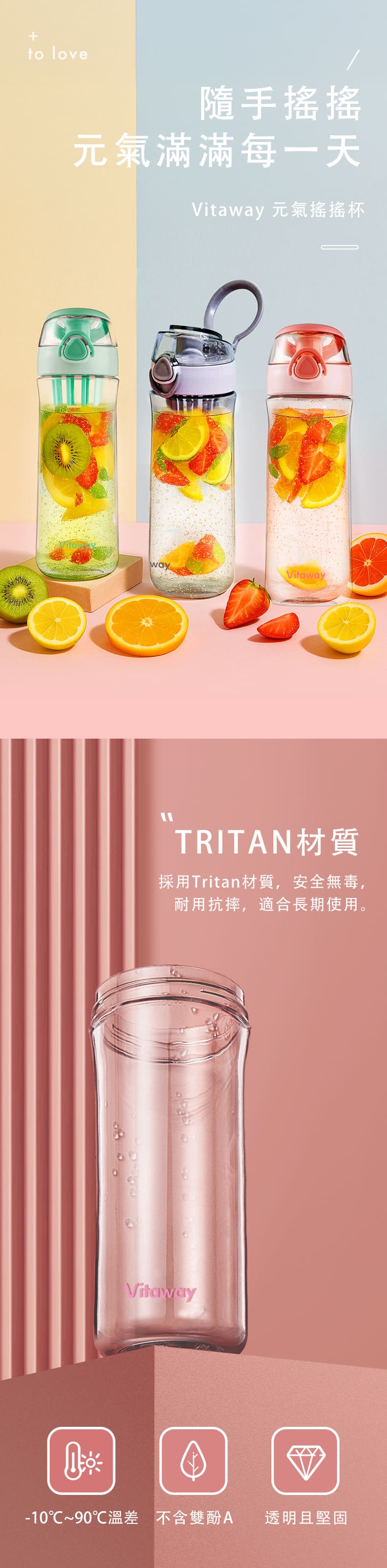 大侑-Vitaway-搖搖杯-穀豆-蛋白粉-防漏搖搖杯-運動搖搖杯-Bottle-運動-環保杯-水瓶-水壺