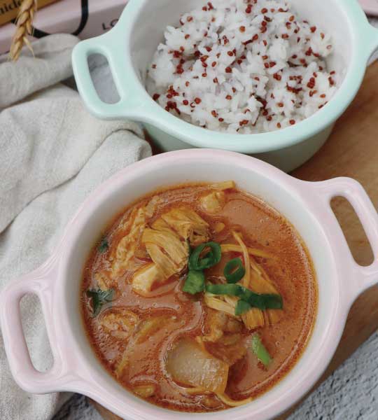 BUYDEEM-北鼎-粉漾-烹煮壺-one用壺-BUYDEEM-陳月卿-養生達人-食譜-西班牙蒜蝦-免開火-免顧火-韓式大醬湯-x-藜麥飯