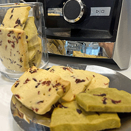 Vitamix調理機-A2500i-A3500i-超跑級調理機-陳月卿-養生達人-食譜-早餐-下午茶-餅乾-手工餅乾-抹茶餅乾-蔓越莓-果乾