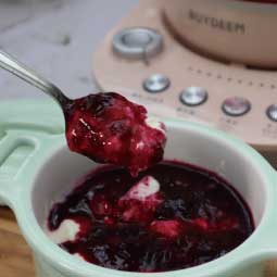 BUYDEEM-北鼎-多功能蒸燉鍋-燉鍋-陳月卿-養生達人-食譜--免開火-免顧火-助孕湯-備孕-好孕-懷孕-藍莓希臘優格