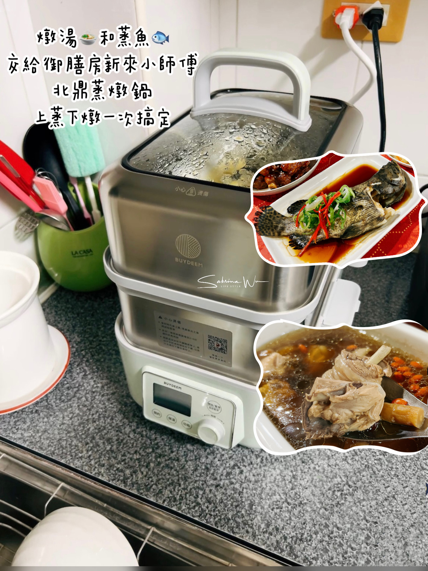 BUYDEEM-北鼎-多功能蒸燉鍋-燉鍋-陳月卿-養生達人-食譜--免開火-免顧火-蒸魚-心得-分享-素人