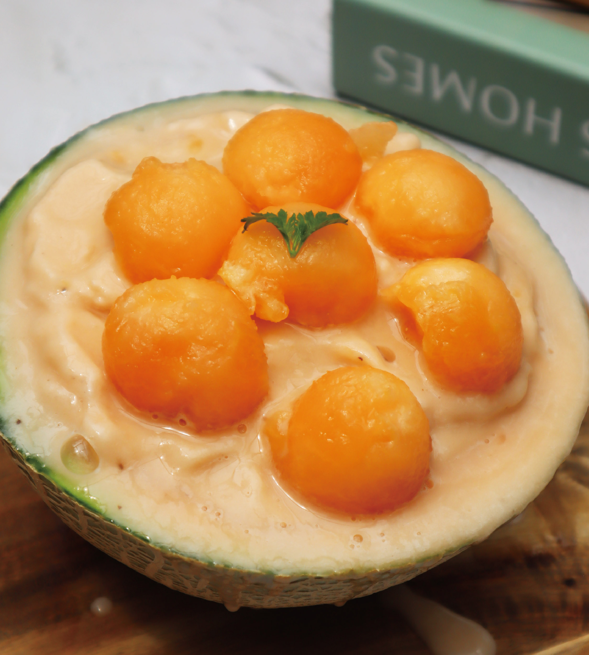 健康-vitamix調理機-哈密瓜冰淇淋-冰品-夏天-親子-點心