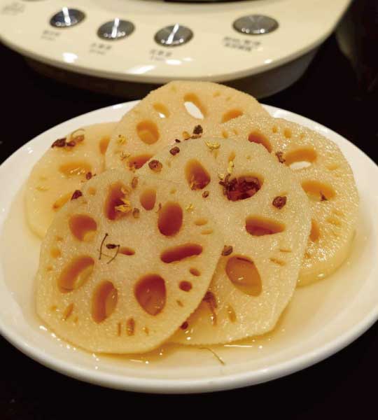 大侑-調理機-食譜-BUYDEEM-烹煮壺-桂花醋溜蓮藕-秋天-秋季-開胃菜